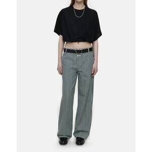 NEW CLOSED jurdy relaxed denim jeans in dark blue stripe